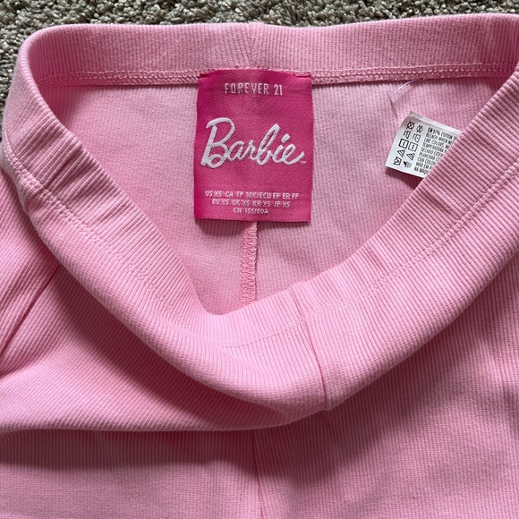 FOREVER 21 Barbie Core Small Crop Top & XS Biker Shorts Set - Picture 13 of 16